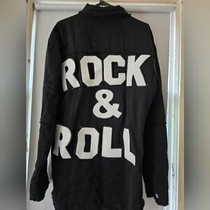 SHEIN Black Rock & Roll Jacket/Shirt